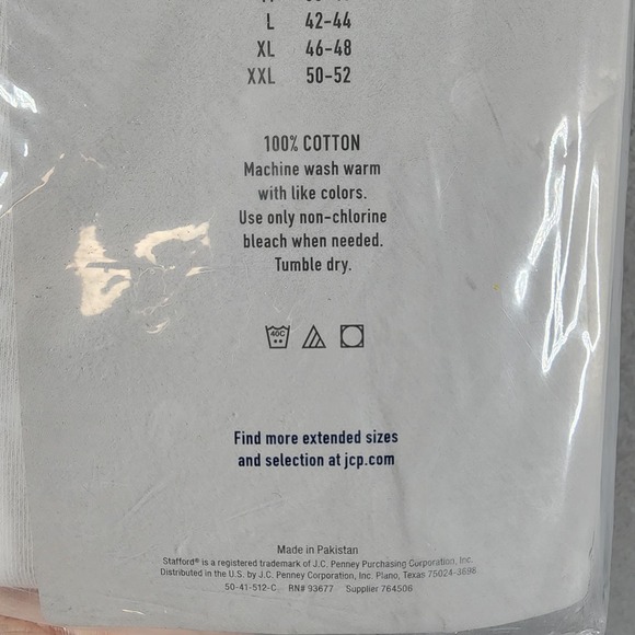 Stafford Premium Crew Neck Shirt Mens XL White 4 Pack Heavyweight Cotton Tee - Picture 4 of 9